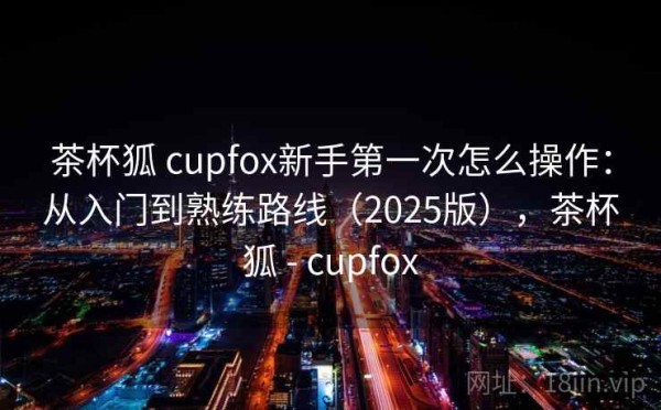 茶杯狐 cupfox新手第一次怎么操作：从入门到熟练路线（2025版），茶杯狐 - cupfox